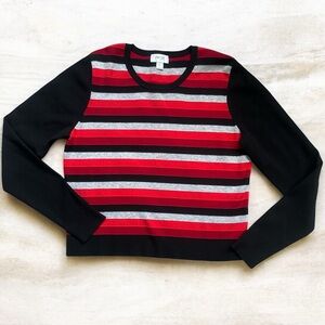 Per se Carlisle large striped sweater elegant and casual everyday top